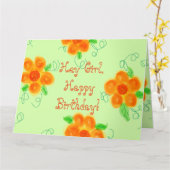 Hallo Meisje, Happy Birthday Kaart (Gele Bloem)