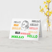 Hallo Meisje Kaart (Gele Bloem)