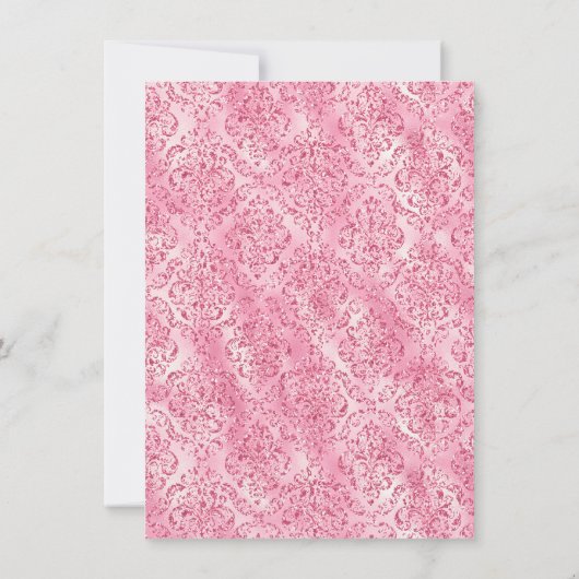 Hallo Meisje Roze en Goud "Baby" Baby shower Kaart (Achterkant)