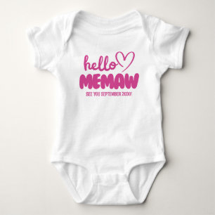 Hallo Memaw Baby onthullen zwangerschapsaankondi Romper