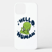 Hallo mens grappige Alien Case-Mate iPhone Case (Achterkant)