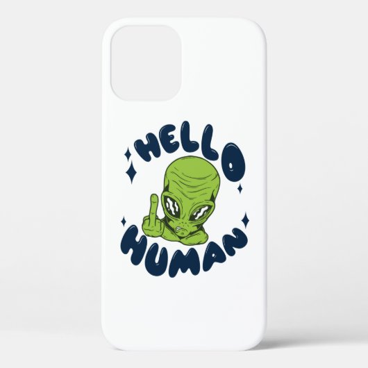 Hallo mens grappige Alien Case-Mate iPhone Case (Achterkant)