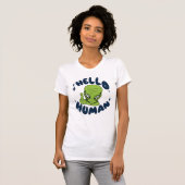 Hallo mens grappige Alien T-shirt (Voorkant volledig)