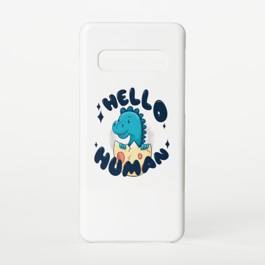 hallo mens grappige Dinosaur Samsung Galaxy Hoesje (Achterkant)