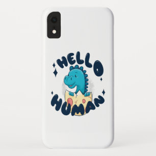 Hallo mens grappige dinosaurus Case-Mate iPhone case