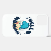 Hallo mens grappige dinosaurus Case-Mate iPhone case (Achterkant (horizontaal))