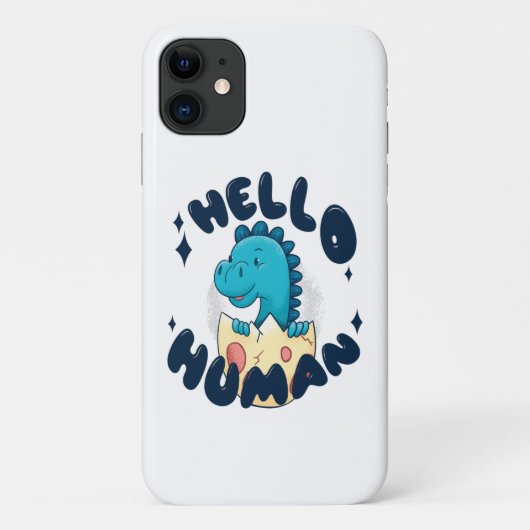 Hallo mens grappige dinosaurus Case-Mate iPhone case (Achterkant)