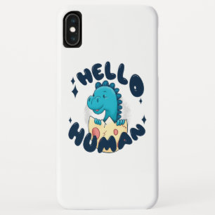 Hallo mens grappige dinosaurus Case-Mate iPhone case