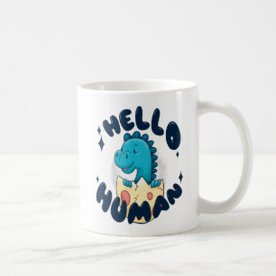 Hallo mens grappige dinosaurus koffiemok