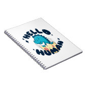 Hallo mens grappige dinosaurus notitieboek (Rechterzijde)