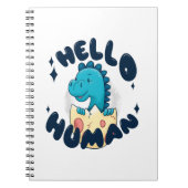 Hallo mens grappige dinosaurus notitieboek (Voorkant)