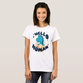 Hallo mens grappige dinosaurus t-shirt (Voorkant volledig)