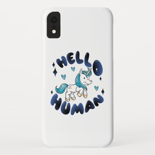 Hallo mens Lief Eenhoorn Case-Mate iPhone Case (Achterkant)