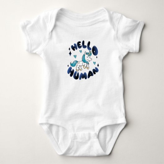 Hallo mens Lief Eenhoorn Romper (Voorkant)
