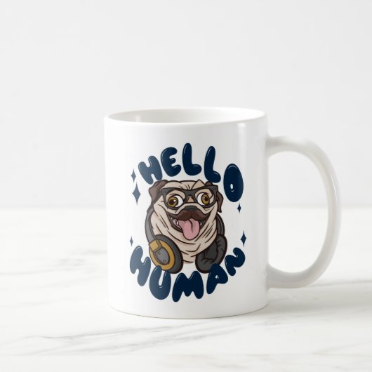 Hallo mens Lieve hond Koffiemok (Rechts)