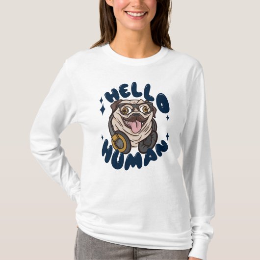 Hallo mens Lieve hond T-shirt (Voorkant)