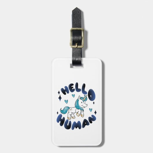 hallo mens Lovely Unicorn Bagagelabel (Voorkant verticaal)