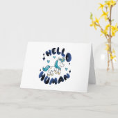 hallo mens Lovely Unicorn Kaart (Gele Bloem)
