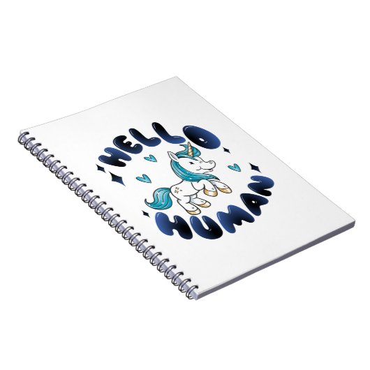 hallo mens Lovely Unicorn Notitieboek (Rechterzijde)