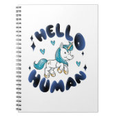 hallo mens Lovely Unicorn Notitieboek (Voorkant)