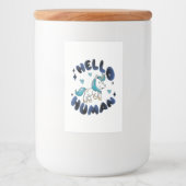 hallo mens Lovely Unicorn Voedselcontainer Etiket (Voorkant)