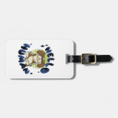 hallo mens Meditatie-yogahond Bagagelabel (Voorkant horizontaal)