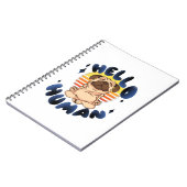 hallo mens Meditatie-yogahond Notitieboek (Linkerzijde)