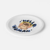 hallo mens Meditatie-yogahond Papieren Bordje (Gekanteld)