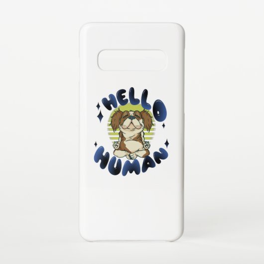 hallo mens Meditatie-yogahond Samsung Galaxy Hoesje (Achterkant)