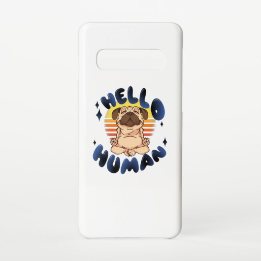hallo mens Meditatie-yogahond Samsung Galaxy Hoesje (Achterkant)