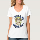 hallo mens Meditatie-yogahond T-shirt (Voorkant)