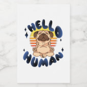 hallo mens Meditatie-yogahond Voedselcontainer Etiket (Enkel label)