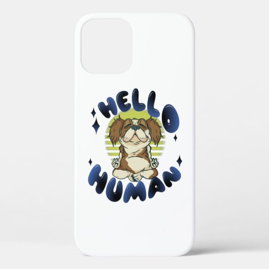 Hallo mens Mediterende yoga hond Case-Mate iPhone Case (Achterkant)