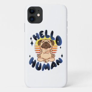Hallo mens Mediterende yoga hond Case-Mate iPhone Case