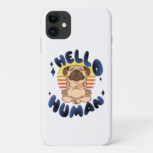 Hallo mens Mediterende yoga hond Case-Mate iPhone Case (Achterkant)
