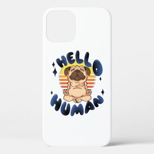 Hallo mens Mediterende yogahond Case-Mate iPhone Case (Achterkant)