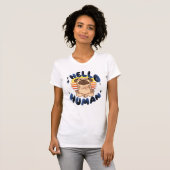 Hallo mens Mediterende yogahond T-shirt (Voorkant volledig)