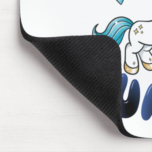 Hallo mens Prachtige Eenhoorn Muismat (Hoek)