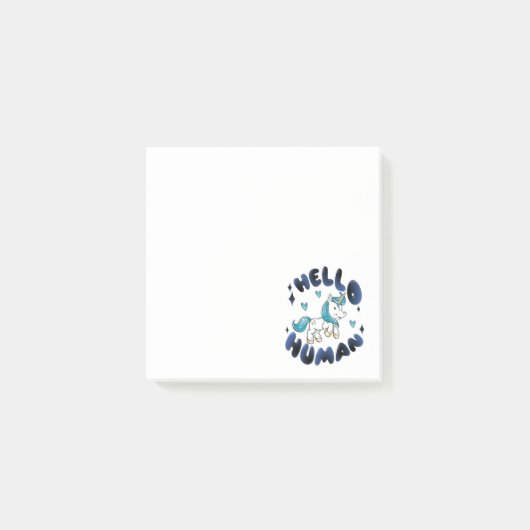 Hallo mens Prachtige Eenhoorn Post-it® Notes (Voorkant)