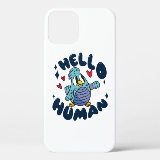 Hallo menselijke lieve vogel Case-Mate iPhone case (Achterkant)
