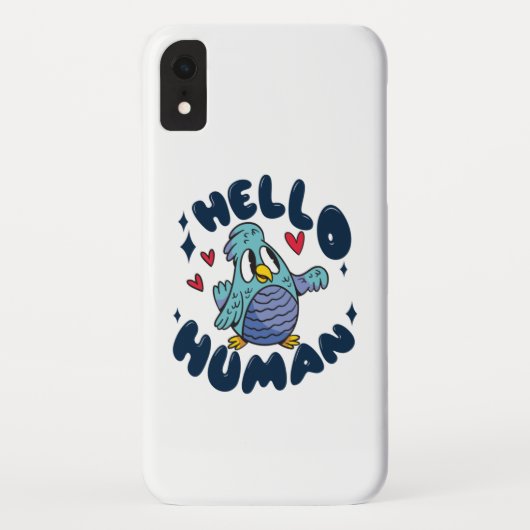 Hallo menselijke lieve vogel Case-Mate iPhone case (Achterkant)