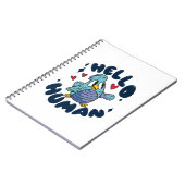 Hallo menselijke lieve vogel notitieboek (Linkerzijde)