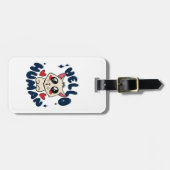 Hallo menselijke Moppige Kat Bagagelabel (Voorkant horizontaal)