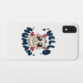 Hallo menselijke Moppige Kat Case-Mate iPhone Case (Achterkant (horizontaal))