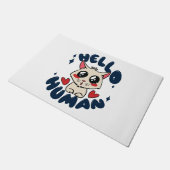 Hallo mensje Mooie Kat Deurmat (Schuin)