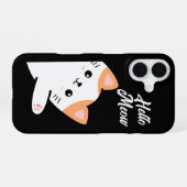 Hallo Meow Kat iPhone 16 Hoesje (Achterkant horizontaal)