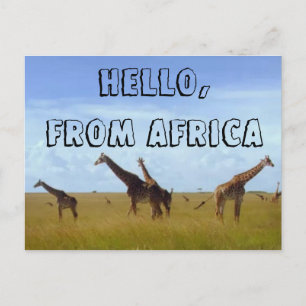 Hallo met Liefde Uit Afrika Hakuna Matata Ansichtk Briefkaart