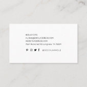 hallo met Moderne en minimale 5 foto-lay-out peach Visitekaartje (Achterkant)