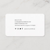 hallo met Moderne en minimale 5 foto-lay-out peach Visitekaartje (Achterkant)