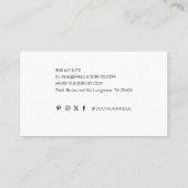 Hallo Met moderne & minimale 5 foto lay-out roze Visitekaartje (Achterkant)